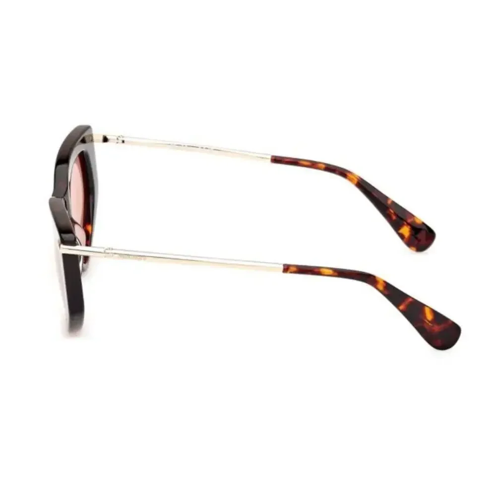 Max Mara Beth Round Sunglasses brown red
